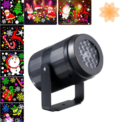 PROYECTOR NAVIDEÑO LASER LED 16 FIGURAS