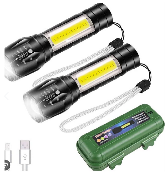 Lampara Tactica Recargable Usb Linterna