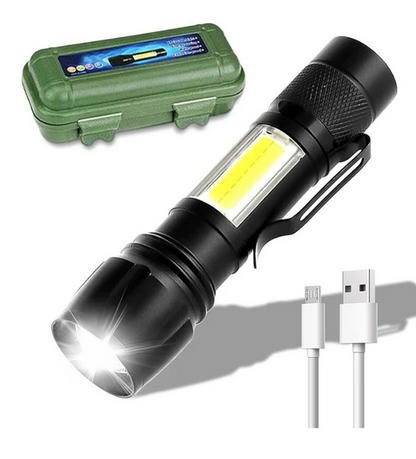 Lampara Tactica Recargable Usb Linterna